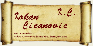Kokan Čičanović vizit kartica